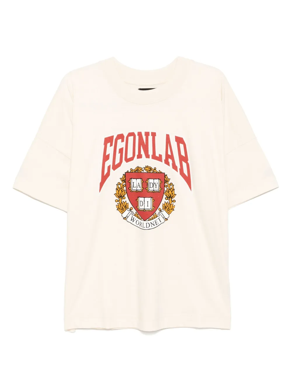 EGONlab. logo-print cotton t-shirt | Neutrals | Image 1