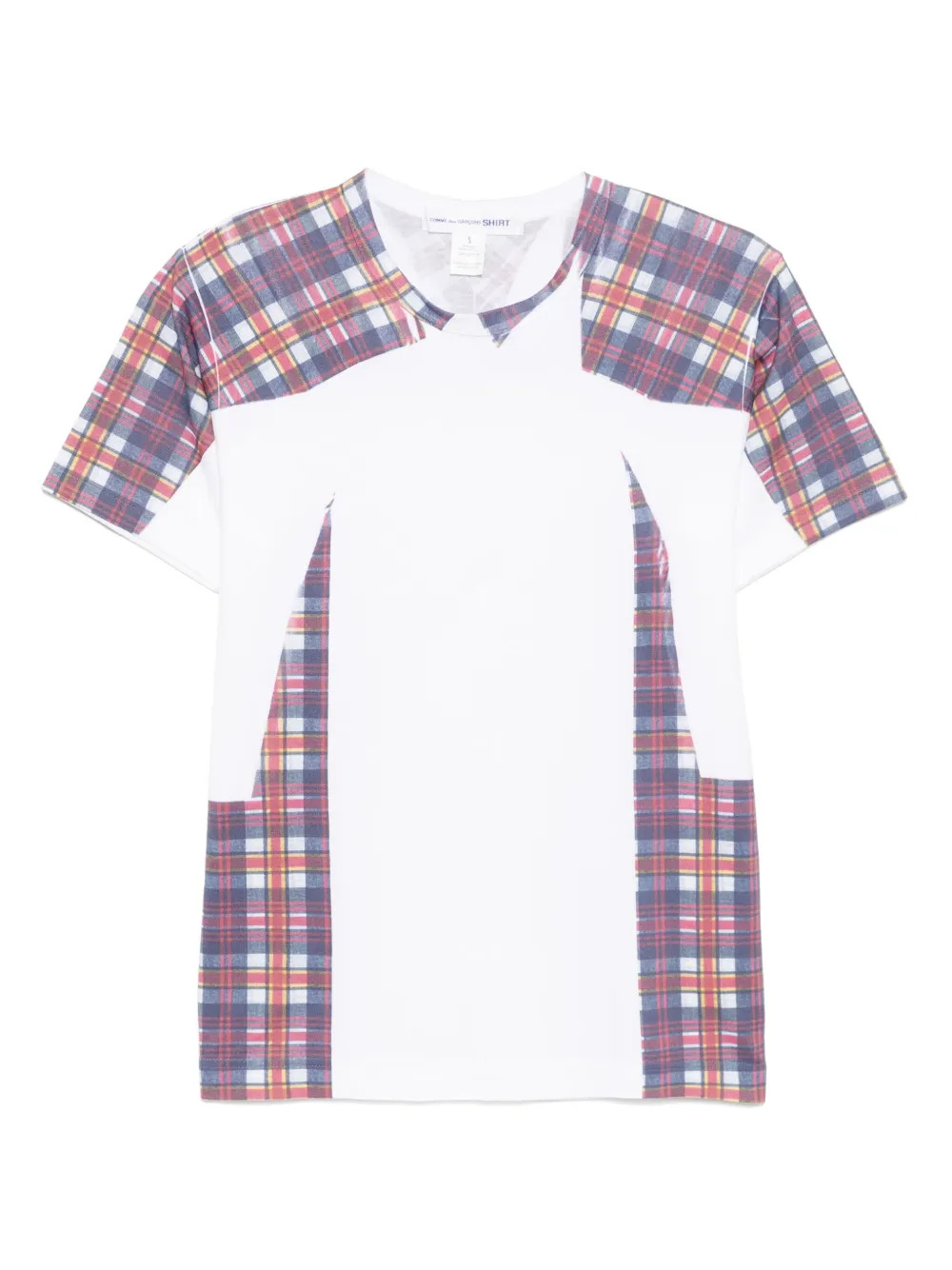Comme Des Garçons Shirt T-shirt met tartan ruit Wit