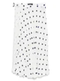 EGONlab. polka-dot printed skirt - White