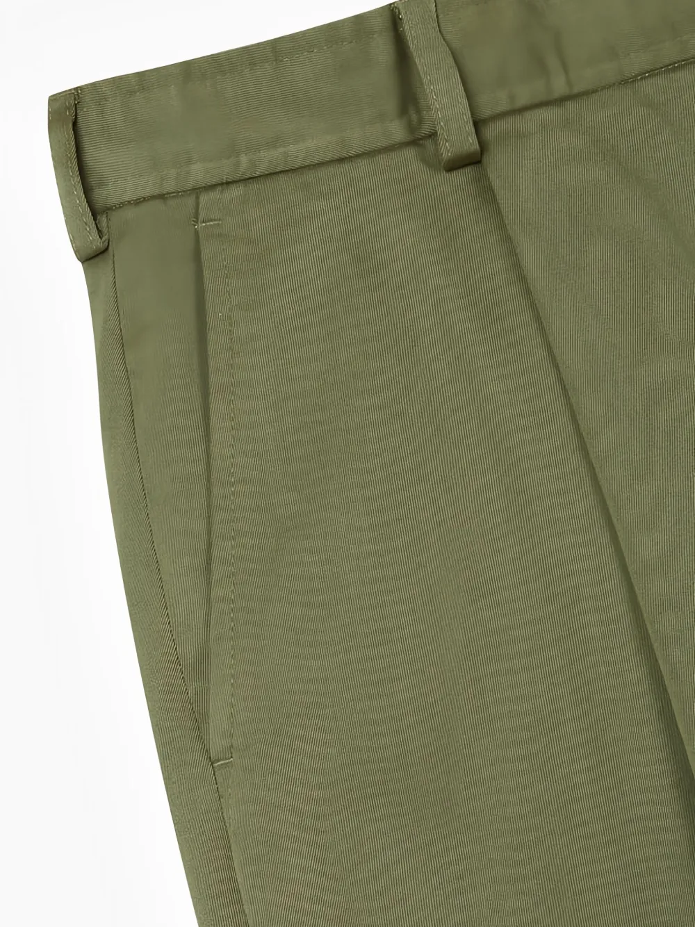Man On The Boon. Broek met wijde pijpen en geplooid detail Groen