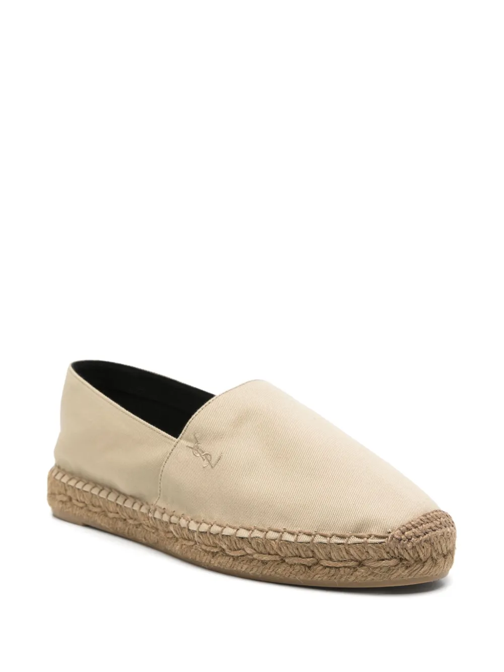 Saint Laurent cotton espadrilles Neutrals