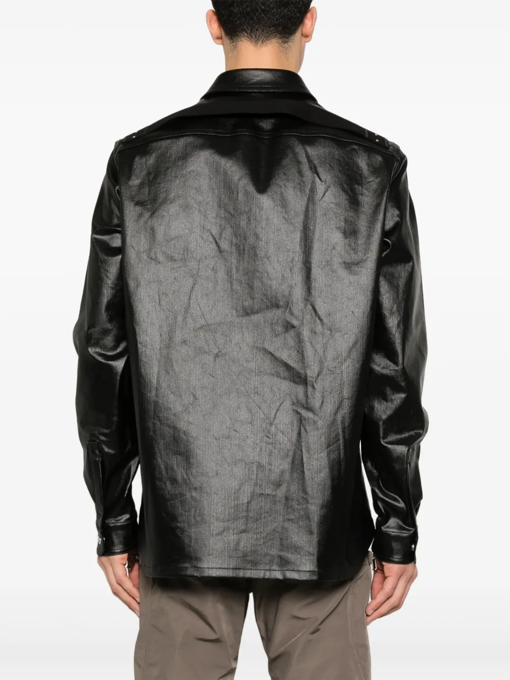 Rick Owens Gecoat shirtjack Zwart