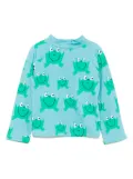 Stella McCartney Kids frog-print swim top - Blue