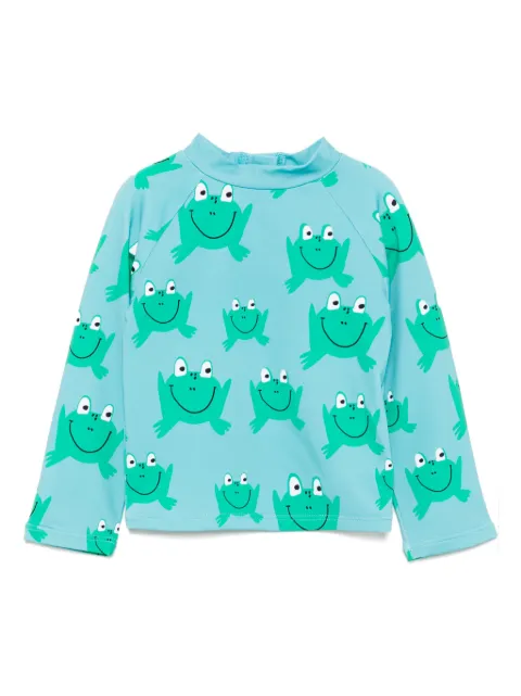 Stella McCartney Kids top de playa con ranas estampadas