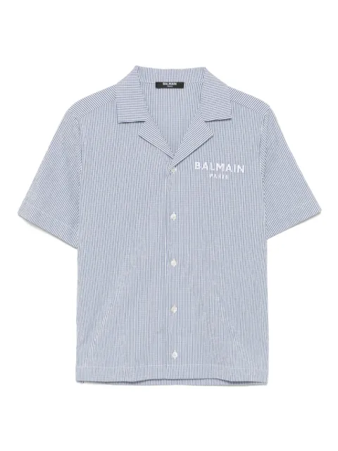 Balmain camisa con rayas estampadas