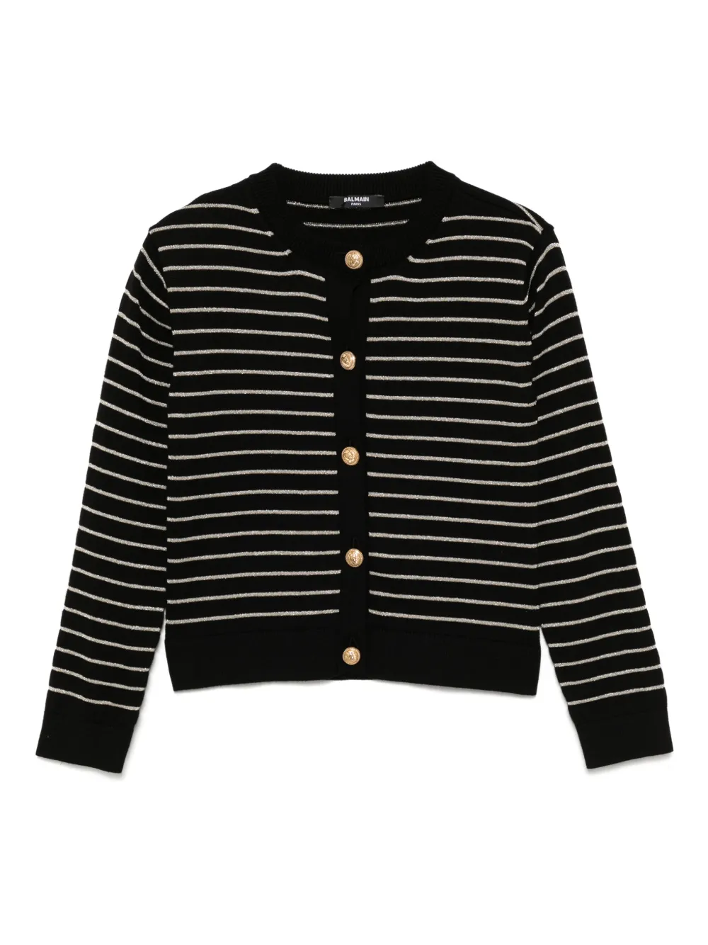 Balmain striped cardigan | Black | Image 1