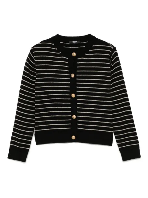 Balmain cárdigan tejido a rayas
