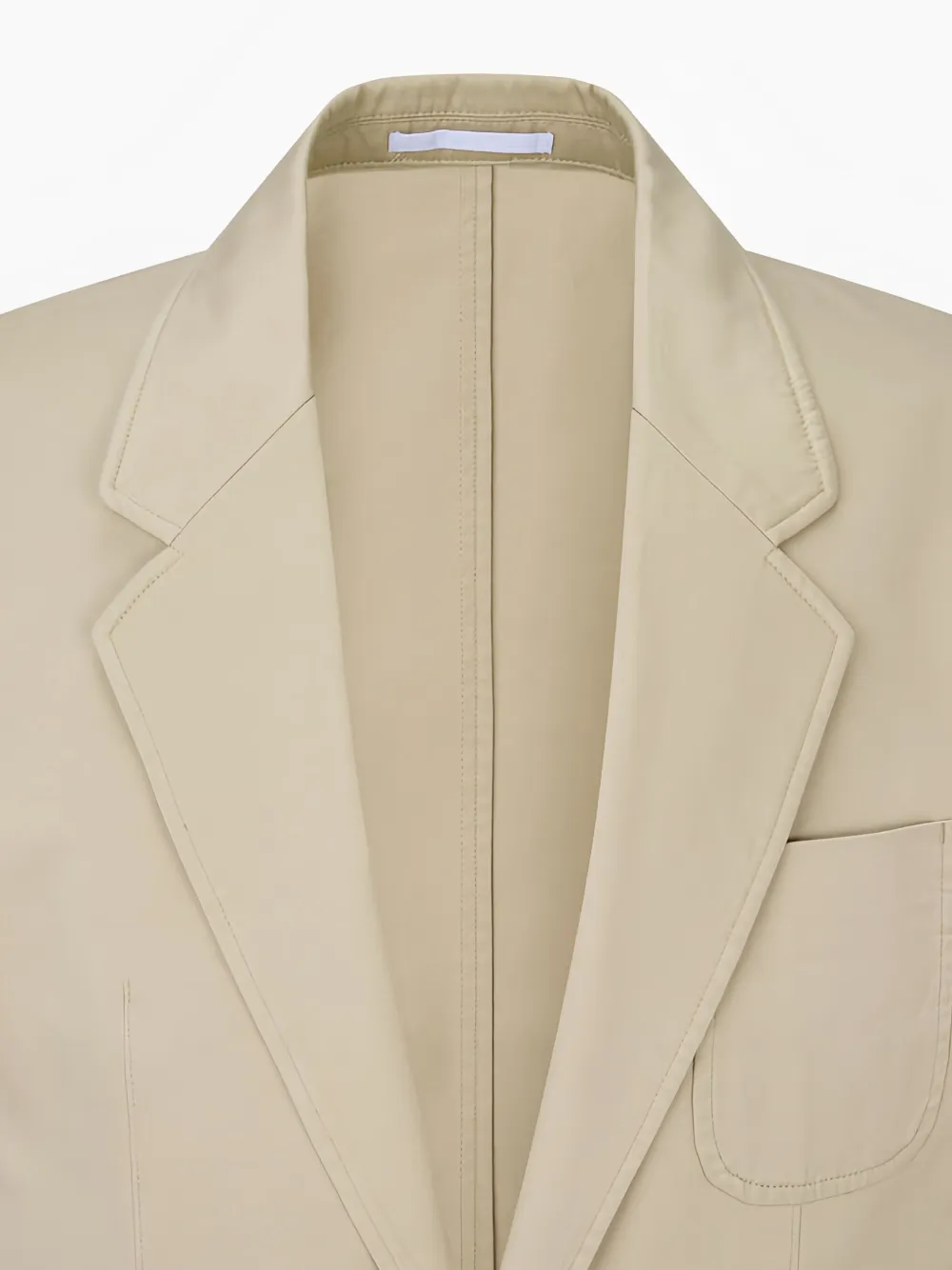 Man On The Boon. Katoenen blazer met enkele rij knopen Beige