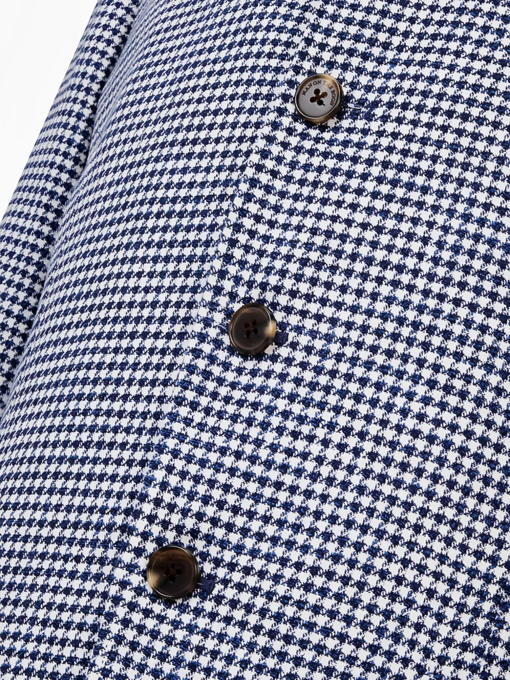 Man On The Boon. Blazer met pied-de-poule print Blauw