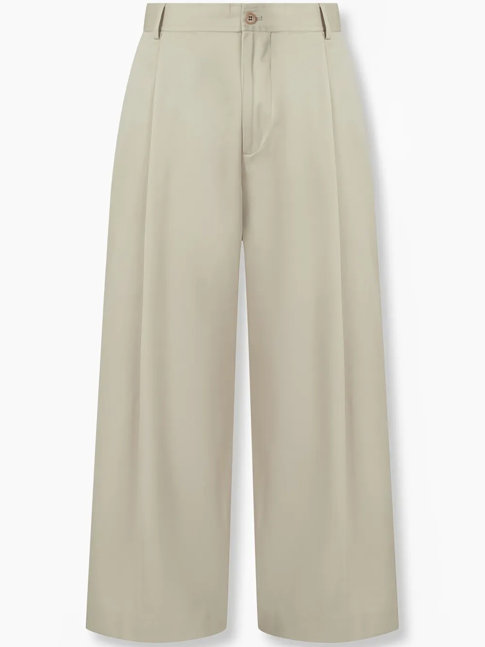 Man On The Boon. Pintuck-detail Wide-leg Trousers In Neutrals