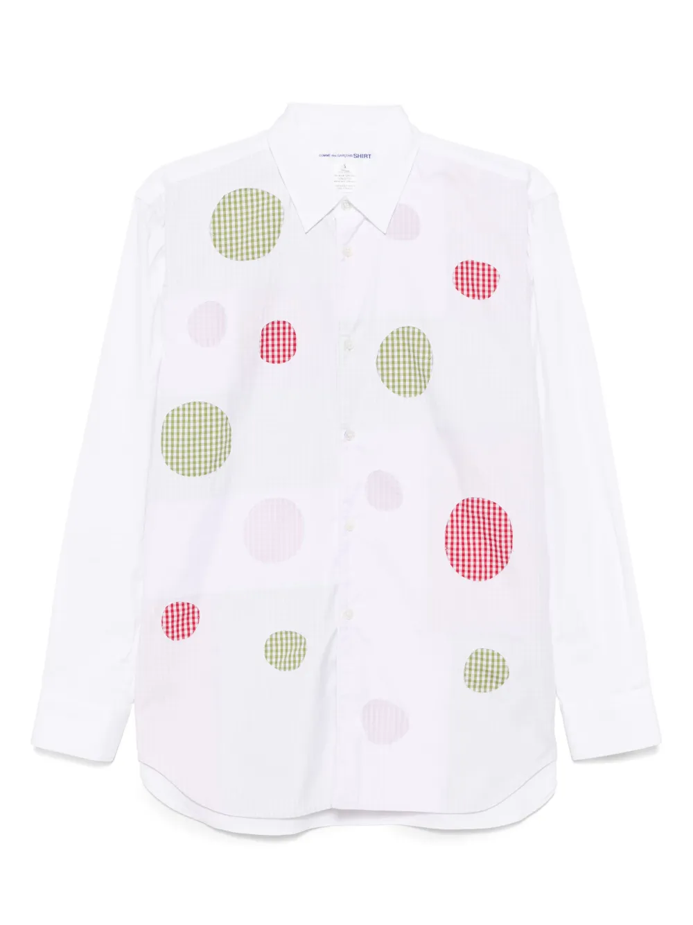Comme Des Garçons Shirt Overhemd met gingham-patch Wit