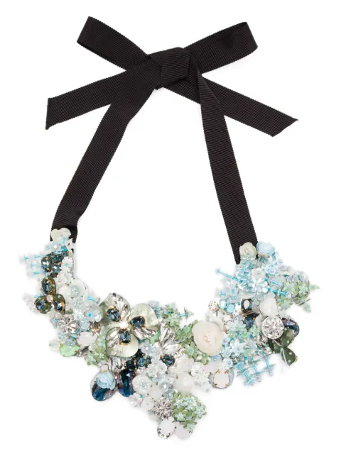 Biyan flower-embellished necklace