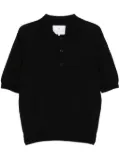 SEVEN GAUGE crepe polo shirt - Black