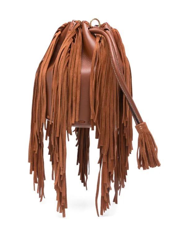ショルダーバッグ・ポシェット Valentino Garavani Brown Leather Vlogo Bucket Bag Black VLOGO mini embellished leather bucket bag | VALENTINO