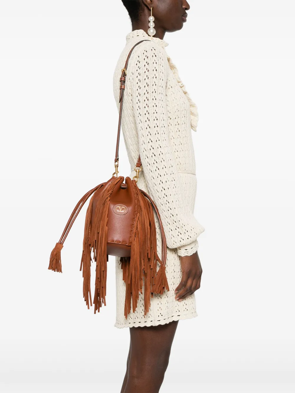 Valentino Garavani VLogo Signature bucket-tas Bruin