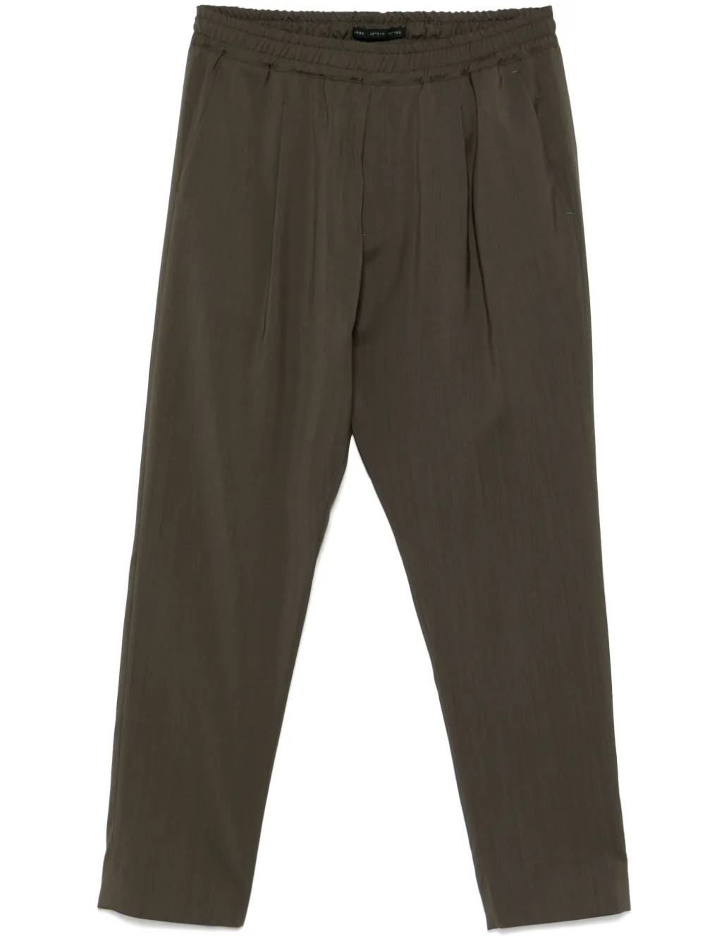 virgin-wool tapered trousers