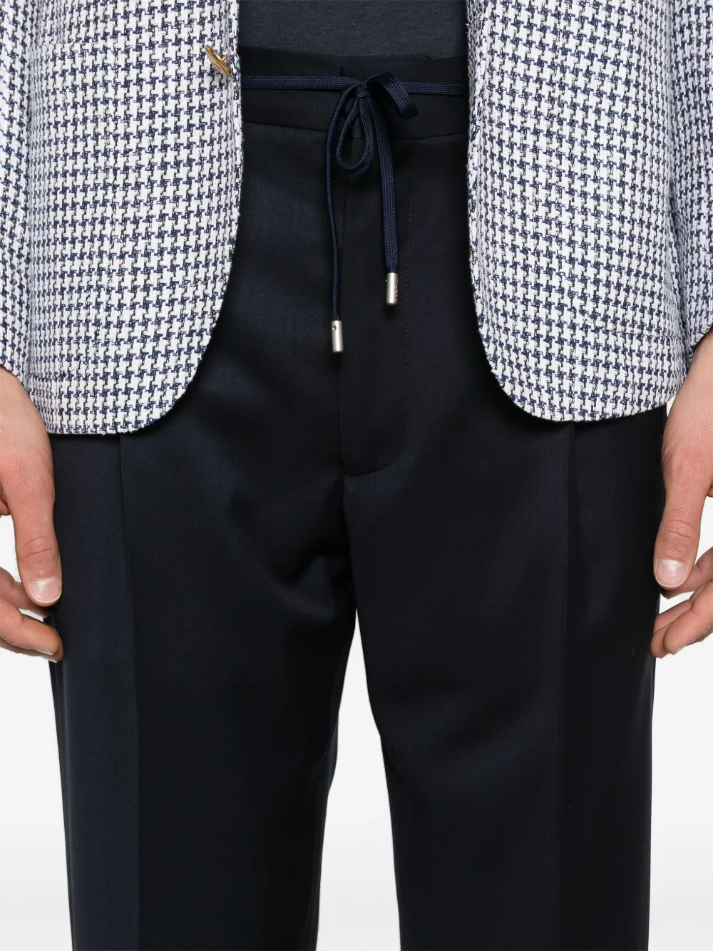 Lardini Broek met toelopende pijpen Blauw