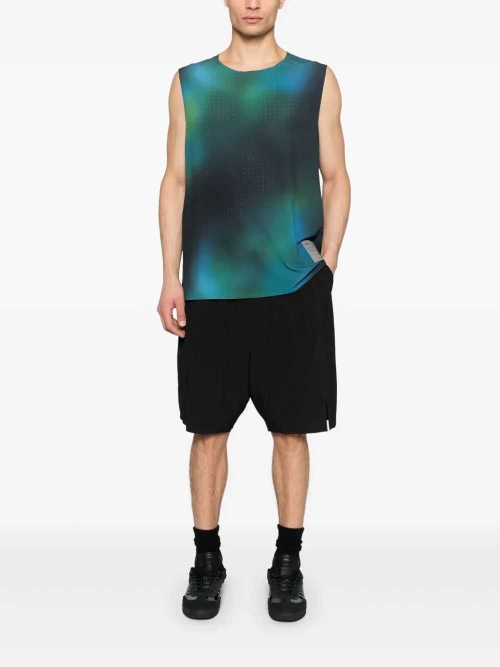 Y-3 Hardlooptop met print - Groen