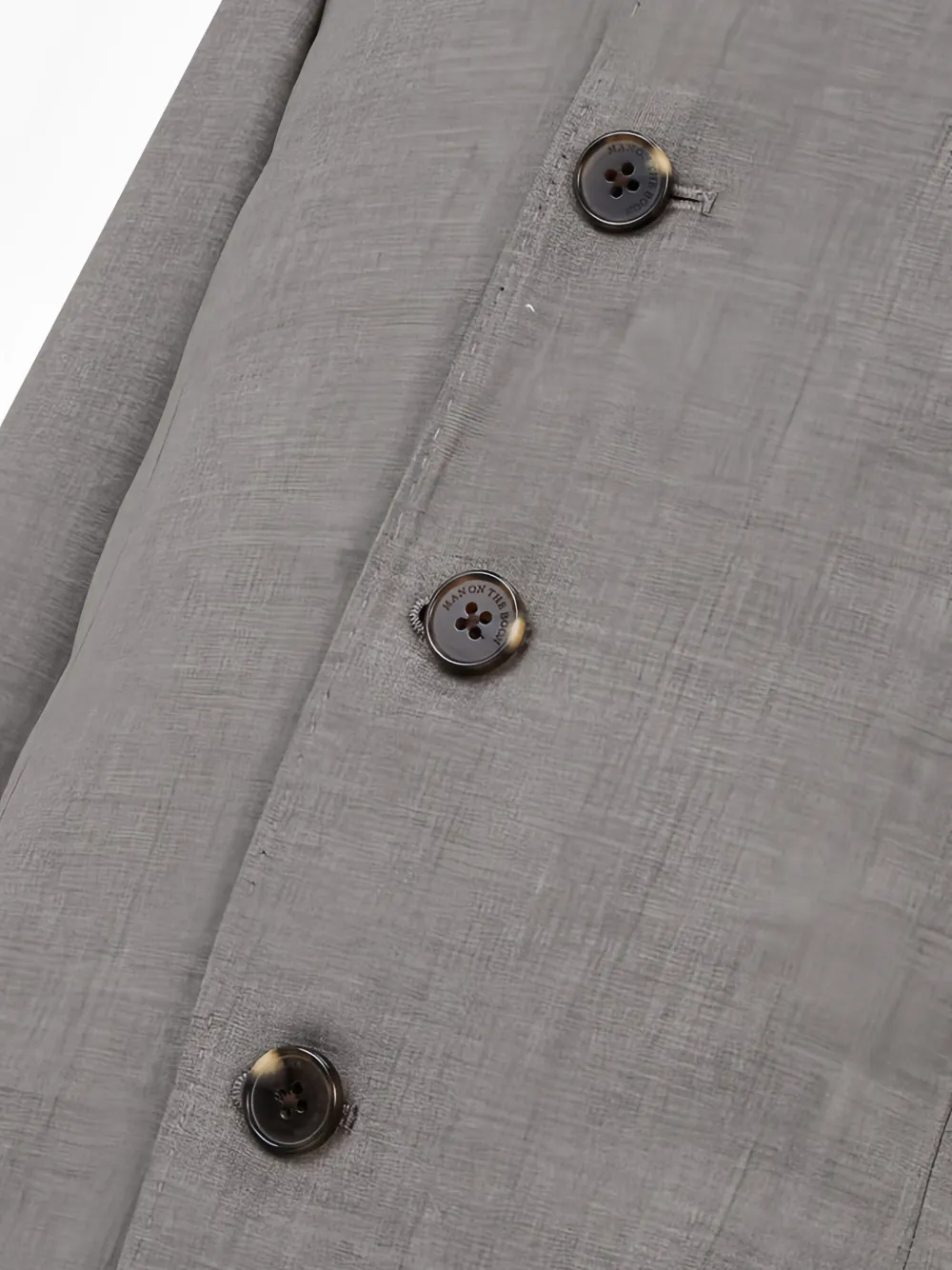 Man On The Boon. Wollen blazer met enkele rij knopen Beige