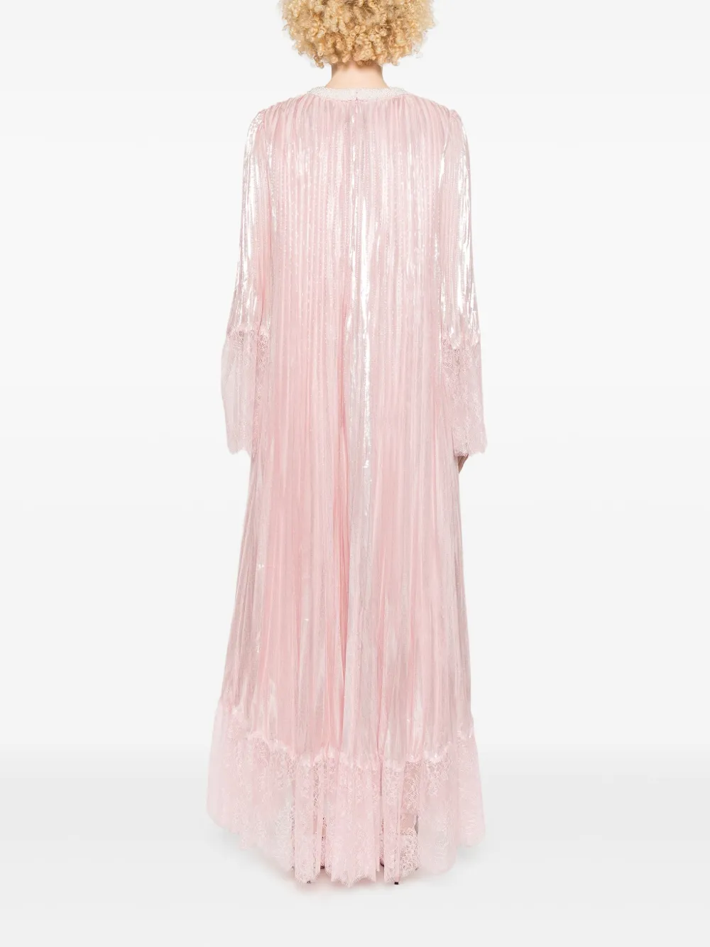 SELF-PORTRAIT METALLIC-EFFECT MAXI DRESS 