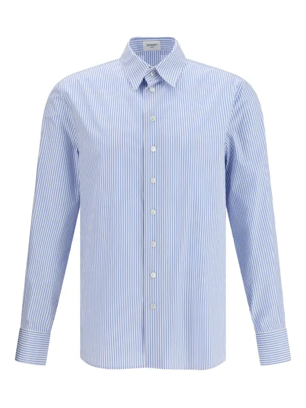 Saint Laurent ストライプ シャツ | ブルー | FARFETCH JP