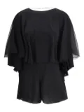 Saint Laurent silk playsuit - Black