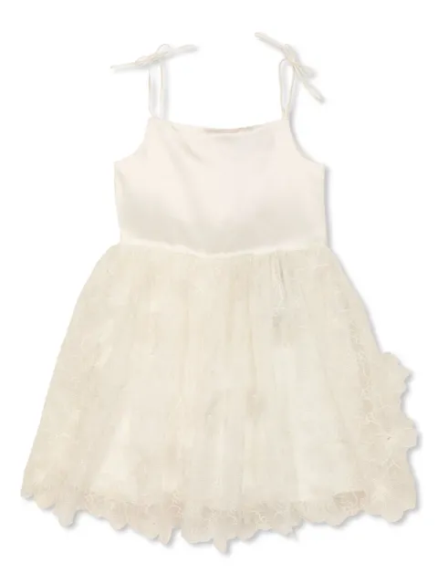 Self-Portrait Kids floral-embroidered dress