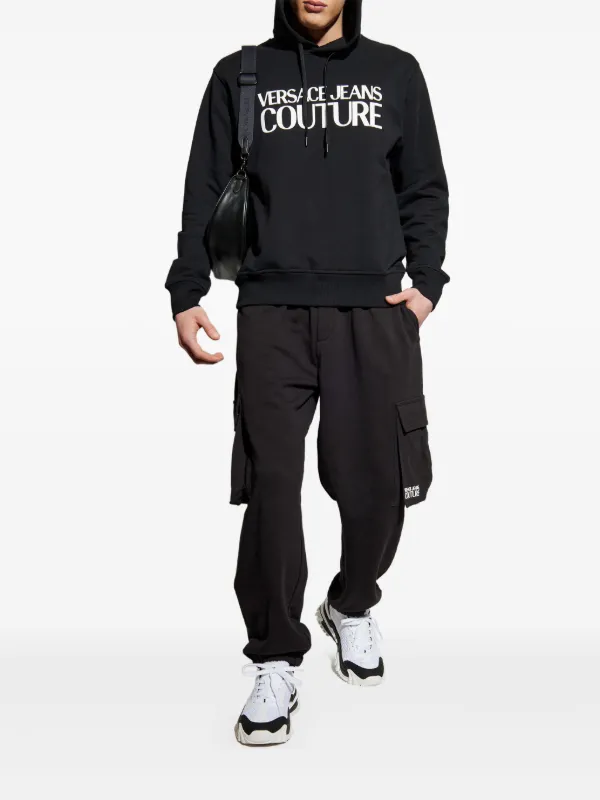 スウェット・トレーナー VERSACE JEANS COTTON HOODIE Versace Jeans Couture Cotton Hoodie | Black | FARFETCH
