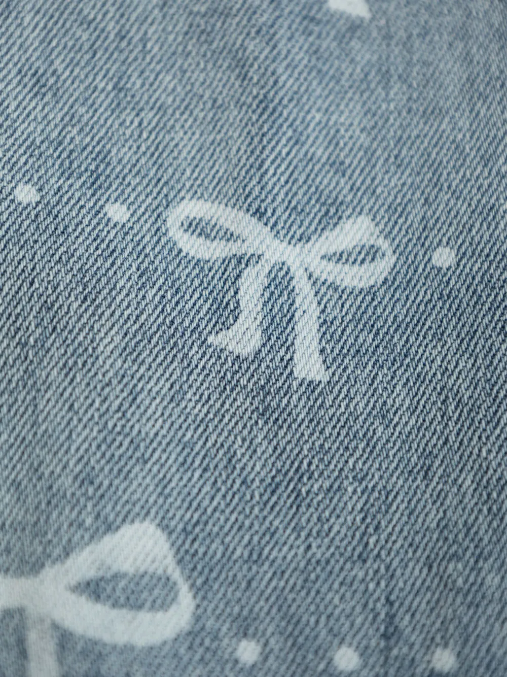 Self-Portrait Kids Jurk met strikprint Blauw