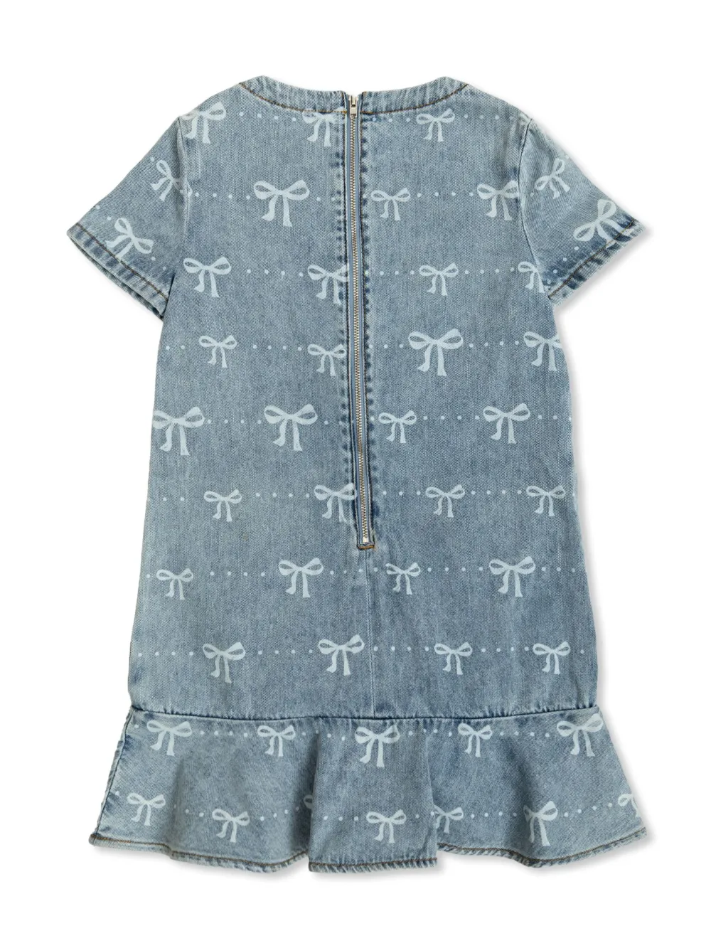 Self-Portrait Kids Jurk met strikprint Blauw