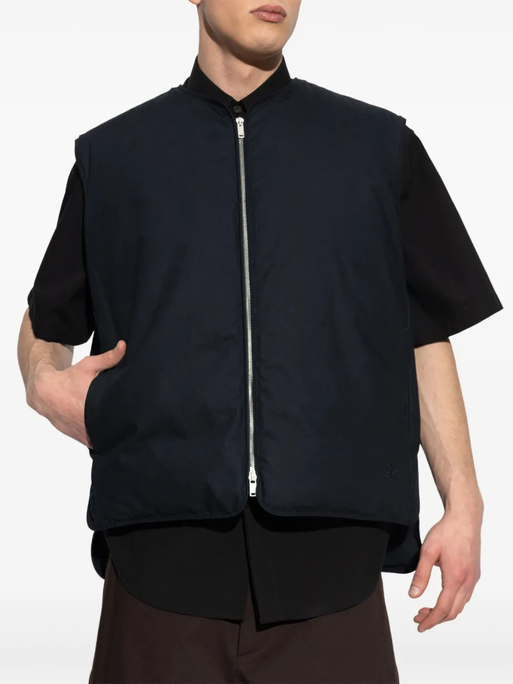JIL SANDER+ Bodywarmer met rits Blauw