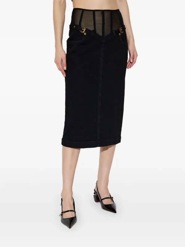 Versace Jeans Couture バロッコバックル デニムスカート