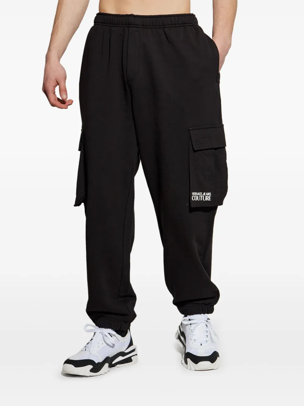 VERSACE JEANS COUTURE COTTON TRACK PANTS