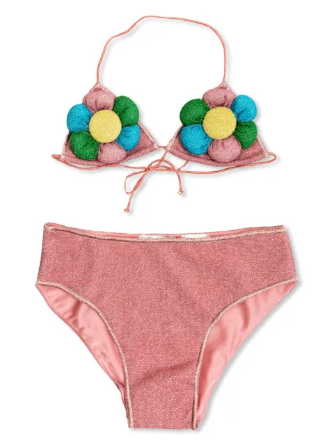 Oseree Kids floral-appliqué bikini set