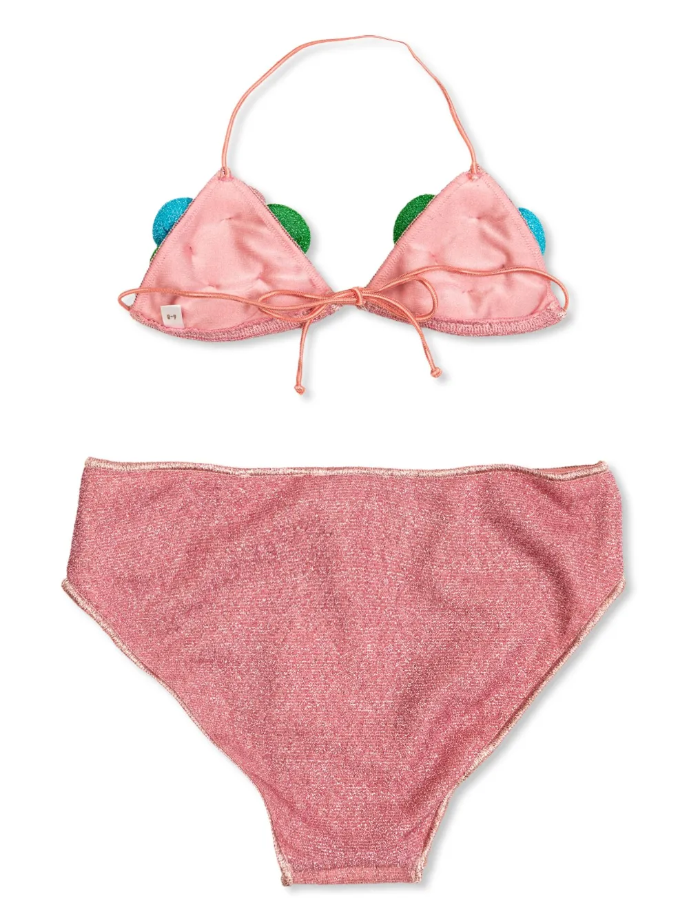 Oseree Kids Bikini met bloemapplicatie Roze