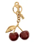 Coach cherry-appliqué keychain - Gold