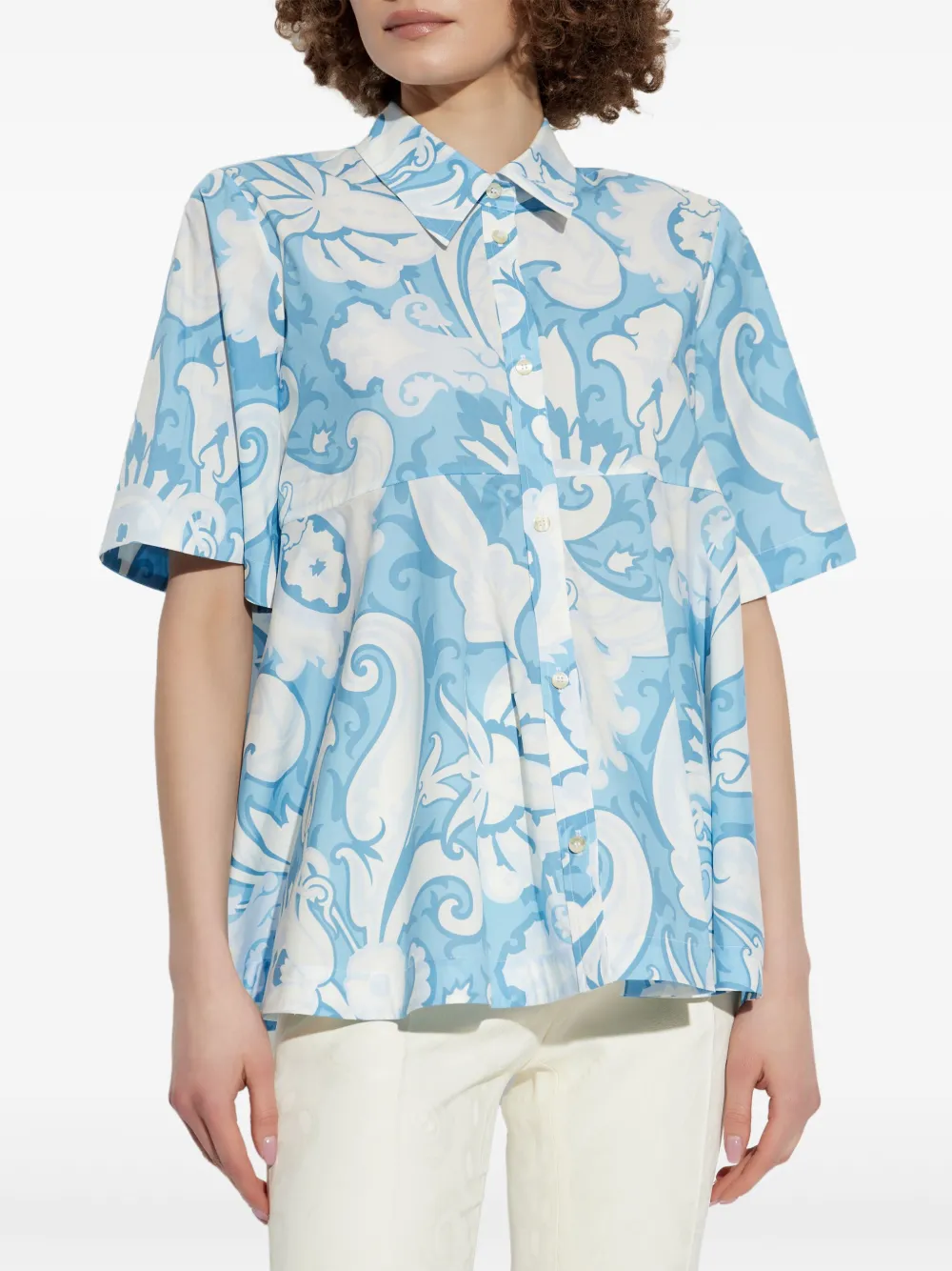 ETRO Shirt met print Blauw