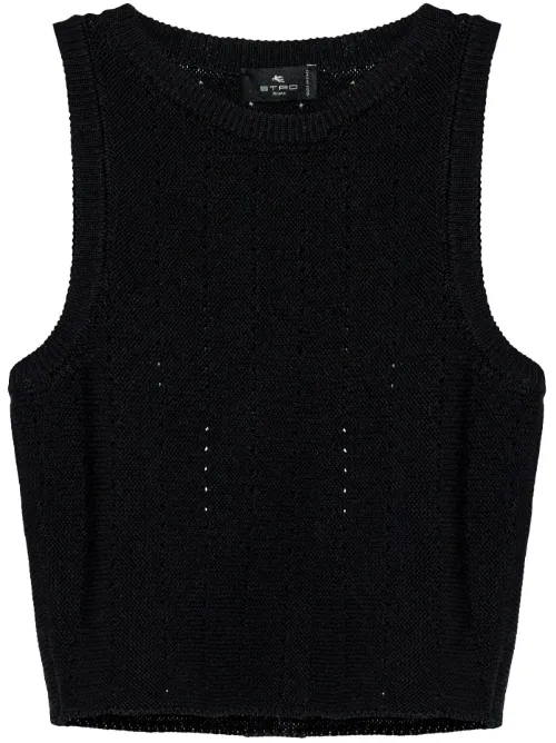 Haut crop à détails de perforations - ETRO - Modalova