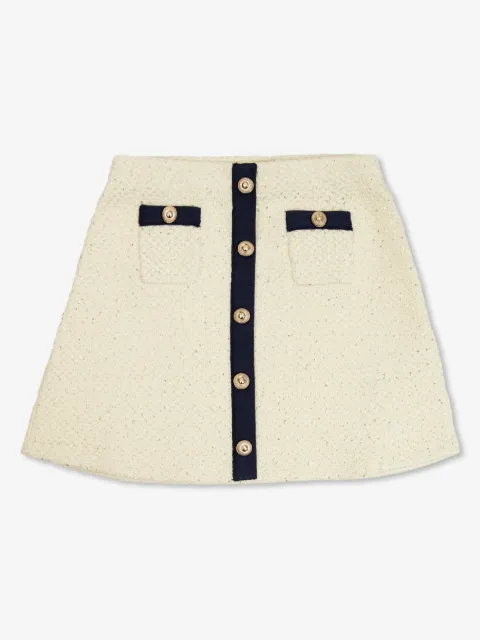 Self-Portrait Kids falda corta de tweed