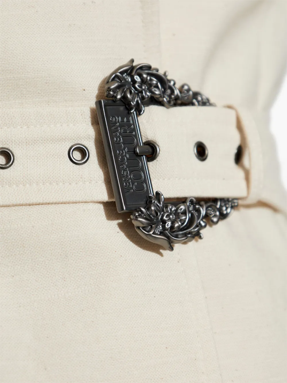 Versace Jeans Couture Blazer met ceintuur Wit