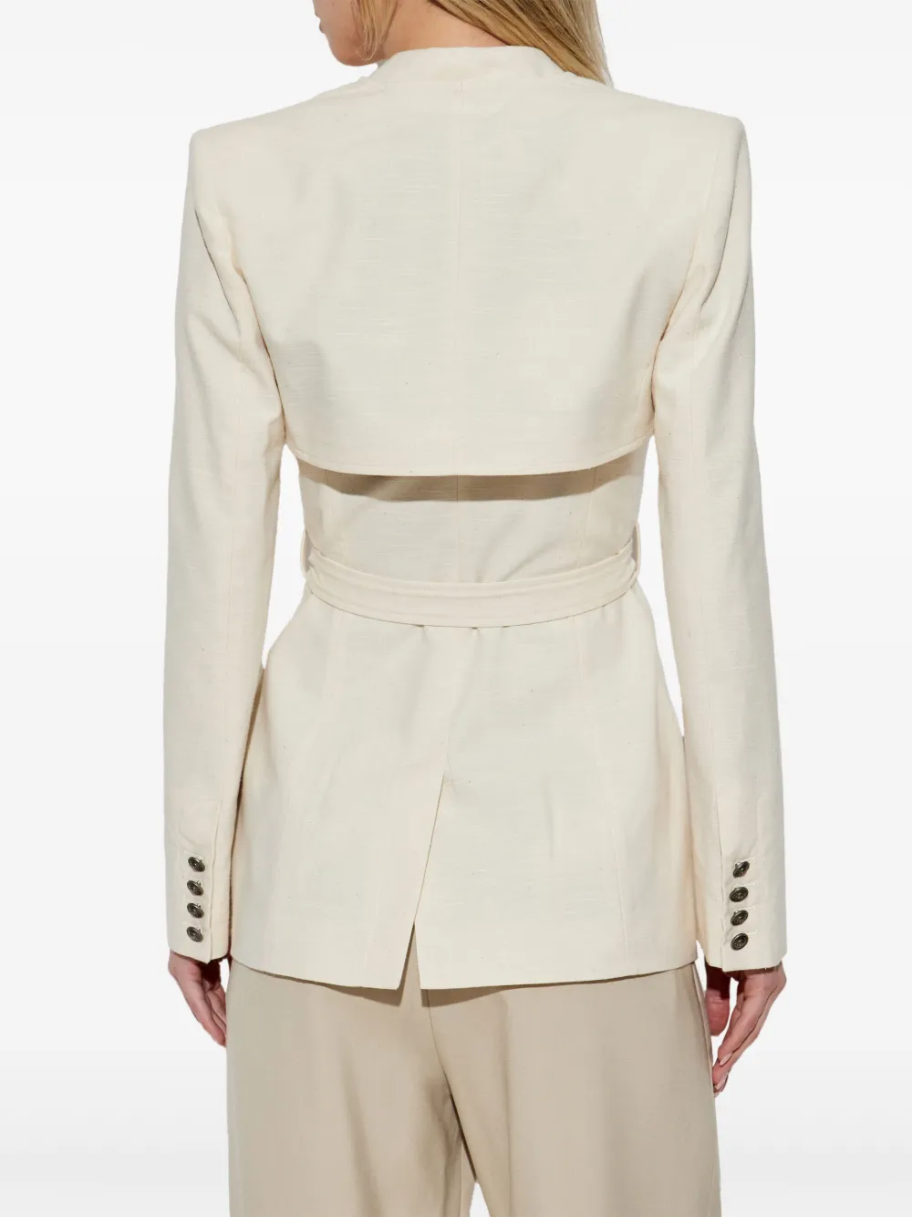 Versace Jeans Couture Blazer met ceintuur Wit
