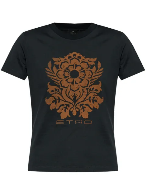 ETRO playera con estampado Flower