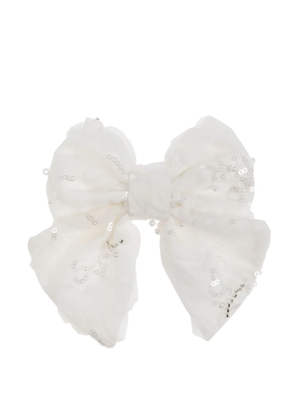 Self-Portrait Kids bow-detail hair clip | White | Image 1
