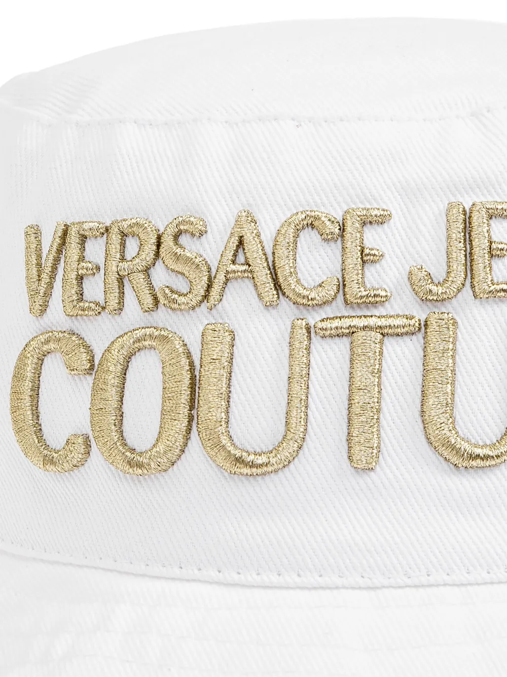 Versace Jeans Couture Vissershoed met geborduurd logo Wit