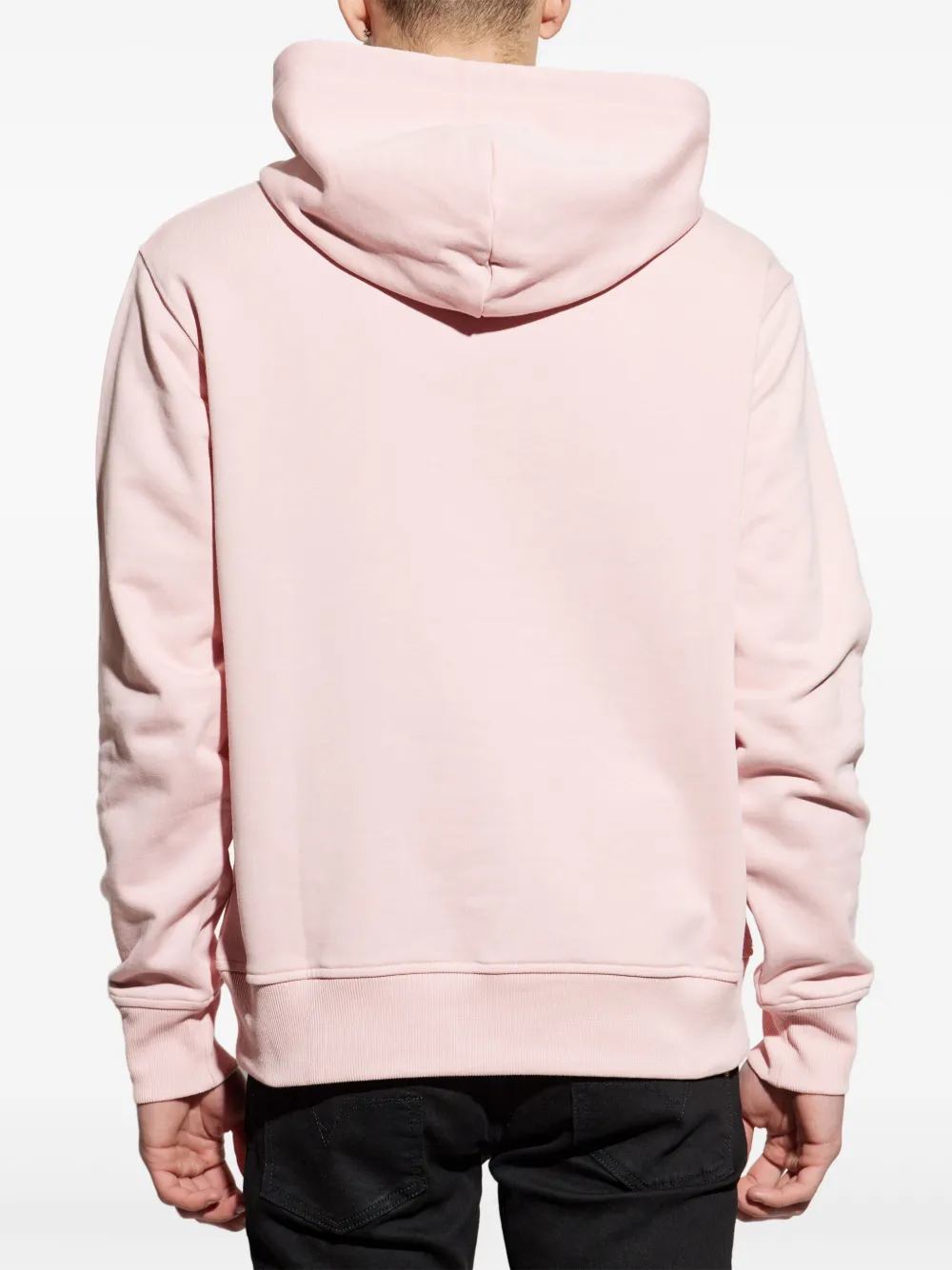 Shop Versace Jeans Couture Cotton Hoodie In Pink