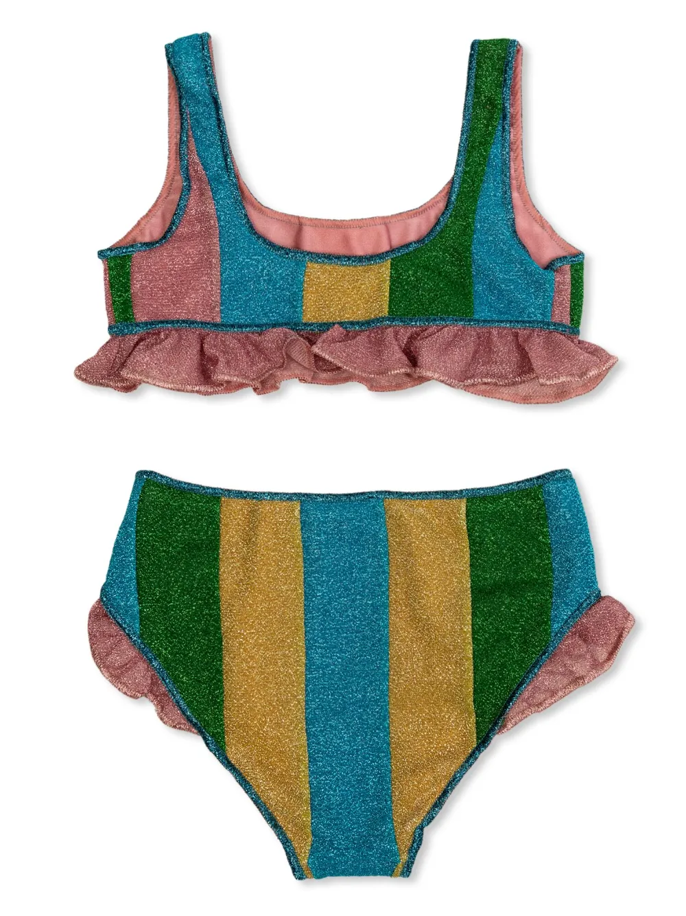 Oseree Kids Gestreepte bikini Blauw