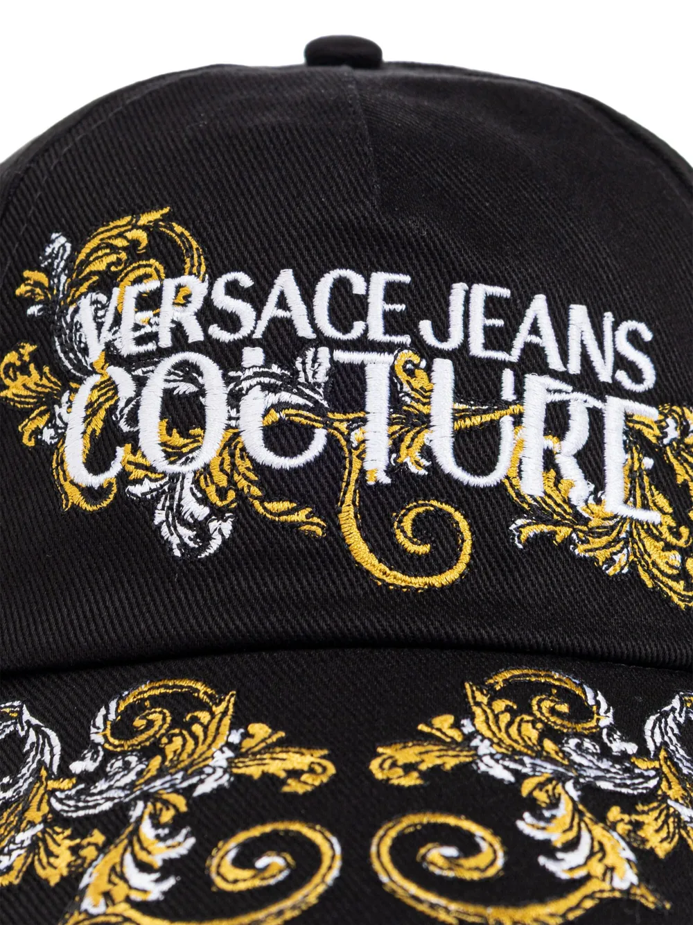 Versace Jeans Couture Pet met Barocco-borduurwerk Zwart
