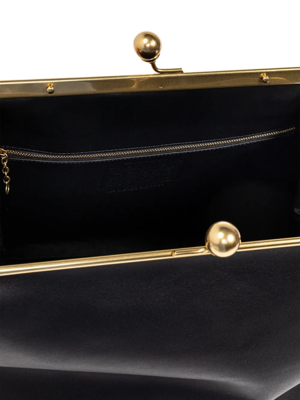 Coach Womens Black Large Kisslock Leather Shoulder Bag In Black