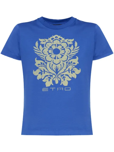 ETRO Flower-print cotton T-shirt 