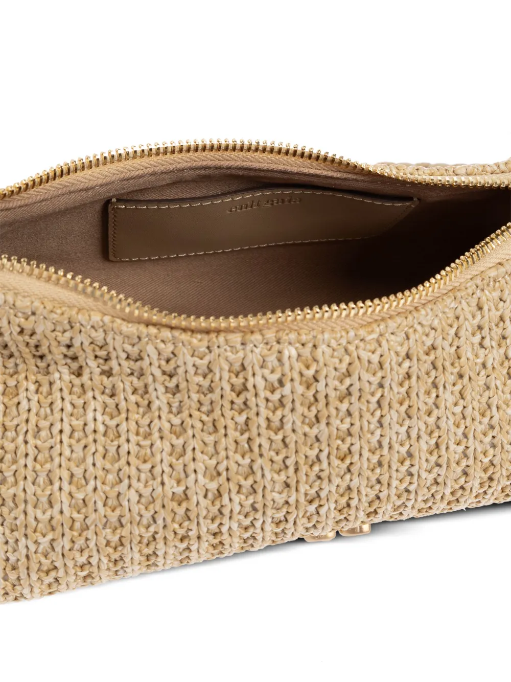 Cult Gaia Livi Wavy Shoulder Bag In Neutrals